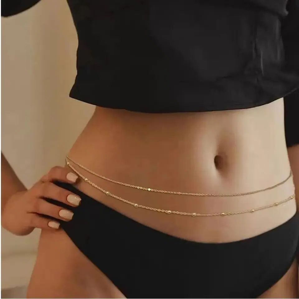 HipHop Double Layers Belly Cha - Body Jewelry Usa 评论和价格