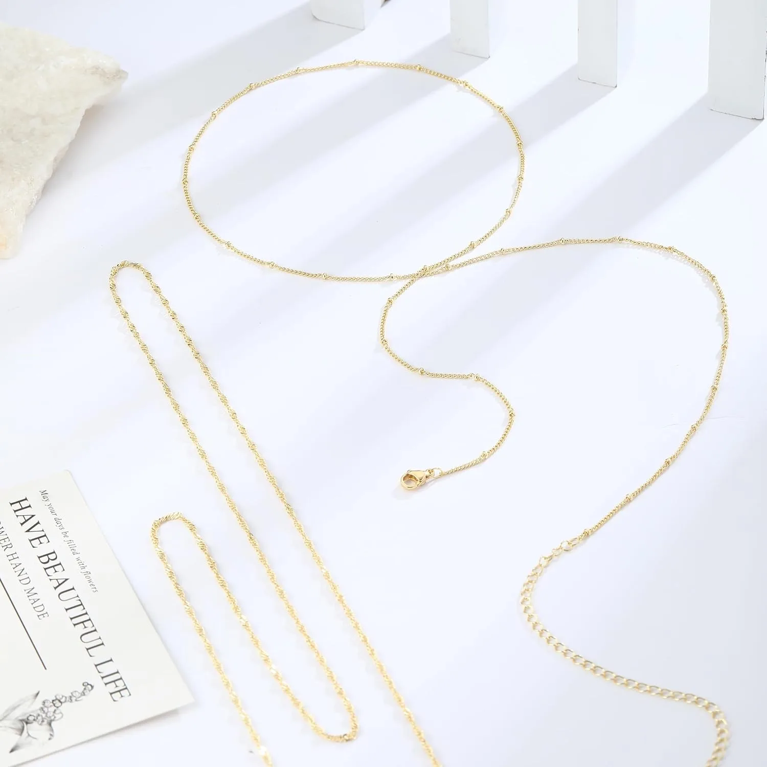 14k Gold Plated 26-33Inch Adju - Body Jewelry Gold Plated 评论和价格