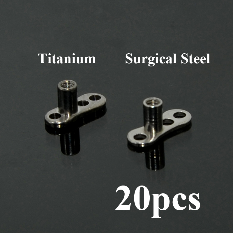 20pcs G23 Solid Titanium & Sur - Dermal Anchor Top 评论和价格