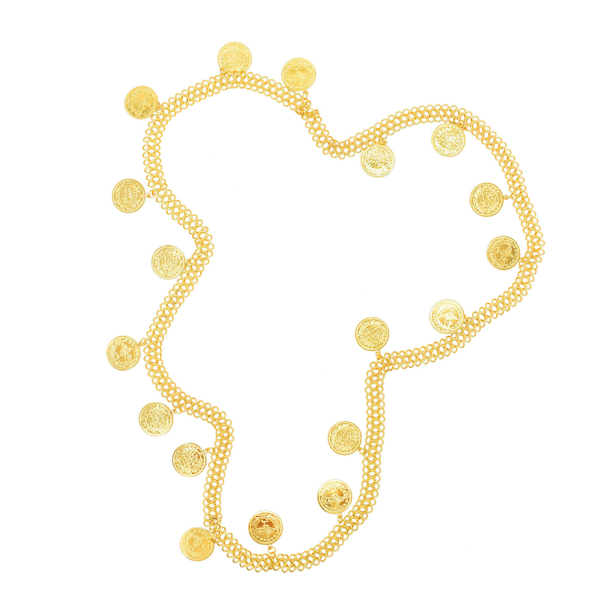 Gold Plated Simple Large Coins - Body Jewelry Gold Plated 评论和价格