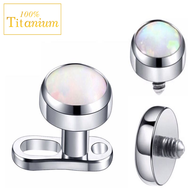 1Pcs Opal Micro Dermal Piercin - Dermal Anchor Top 评论和价格