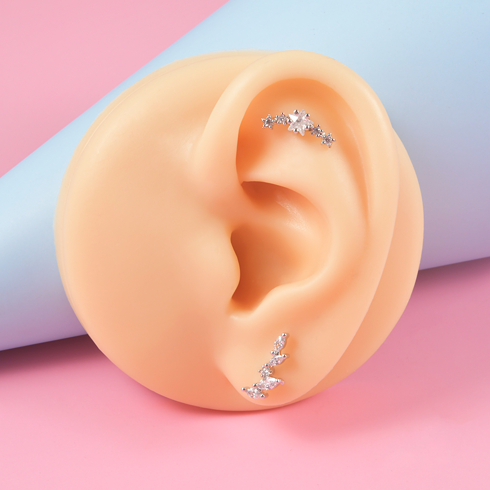 1PC Surgical Steel Zircon Labr - Body Jewelry Threadless 评论和价格