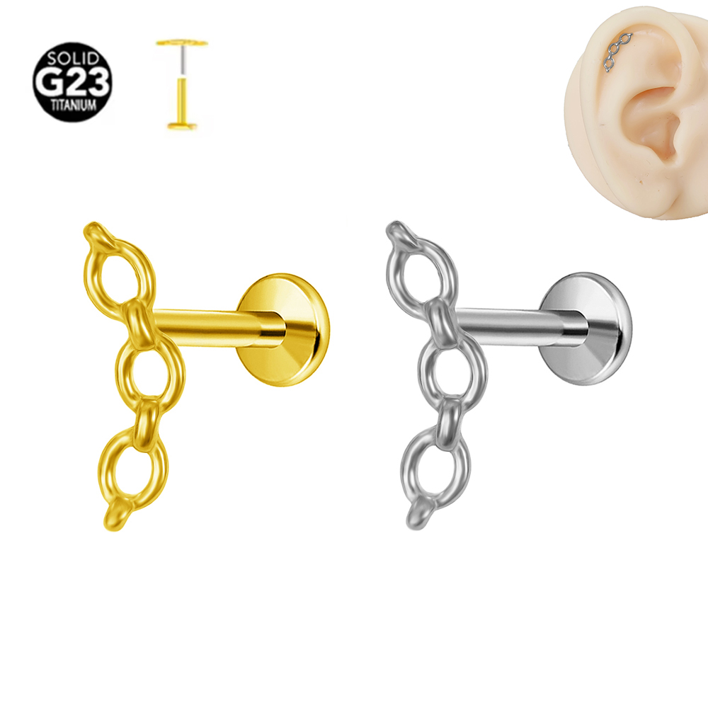 ASTM F-136 Titanium Labret Pie - Body Jewelry Threadless 评论和价格